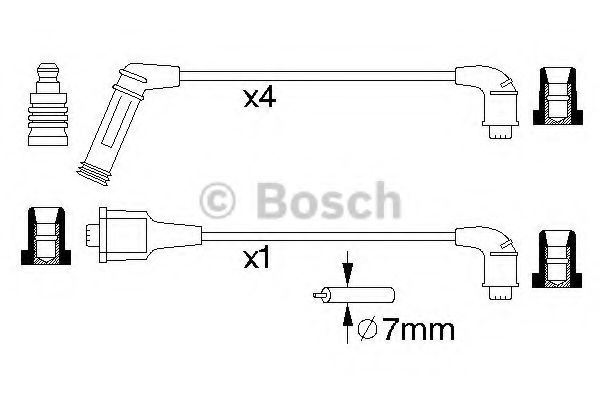 Комплект проводов зажигания BOSCH 0 986 356 990 Комплект проводов зажигания BOSCH 0 986 356 990