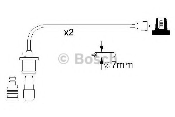 Комплект проводов зажигания BOSCH 0 986 356 991 Комплект проводов зажигания BOSCH 0 986 356 991