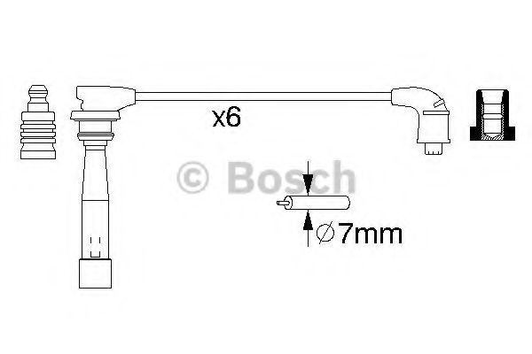 Комплект проводов зажигания BOSCH 0 986 356 992 Комплект проводов зажигания BOSCH 0 986 356 992