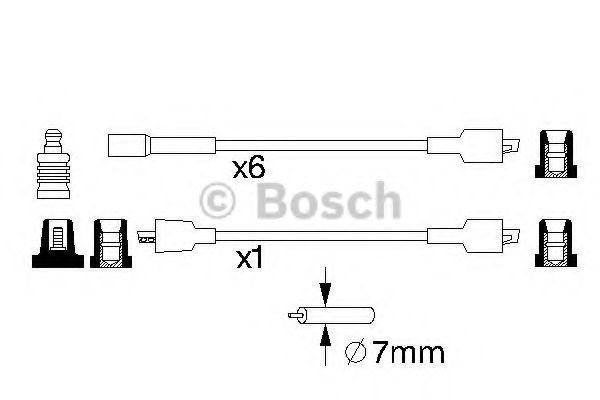 Комплект проводов зажигания BOSCH 0 986 357 011 Комплект проводов зажигания BOSCH 0 986 357 011