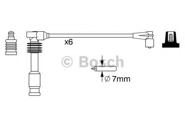 Комплект проводов зажигания BOSCH 0 986 357 050 Комплект проводов зажигания BOSCH 0 986 357 050