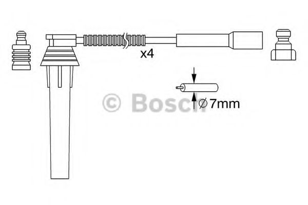 Комплект проводов зажигания BOSCH 0 986 357 052 Комплект проводов зажигания BOSCH 0 986 357 052