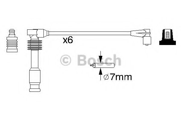 Комплект проводов зажигания BOSCH 0 986 357 055 Комплект проводов зажигания BOSCH 0 986 357 055