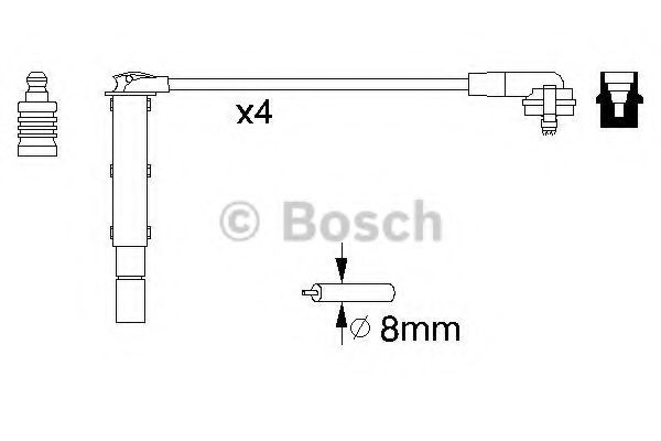 Комплект проводов зажигания BOSCH 0 986 357 090 Комплект проводов зажигания BOSCH 0 986 357 090