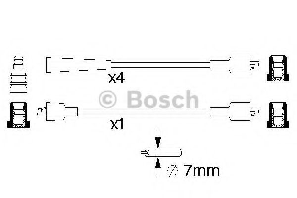 Комплект проводов зажигания BOSCH 0 986 357 117 Комплект проводов зажигания BOSCH 0 986 357 117