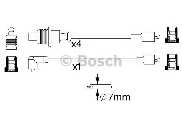 Комплект проводов зажигания BOSCH 0 986 357 128 Комплект проводов зажигания BOSCH 0 986 357 128
