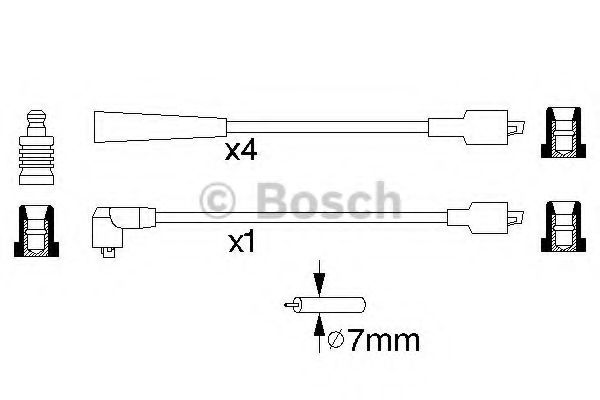 Комплект проводов зажигания BOSCH 0 986 357 138 Комплект проводов зажигания BOSCH 0 986 357 138