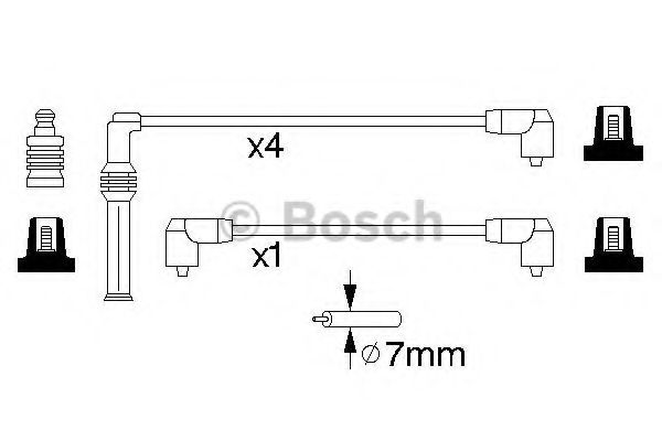 Комплект проводов зажигания BOSCH 0 986 357 139 Комплект проводов зажигания BOSCH 0 986 357 139