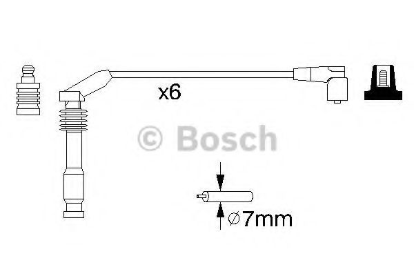 Комплект проводов зажигания BOSCH 0 986 357 143 Комплект проводов зажигания BOSCH 0 986 357 143