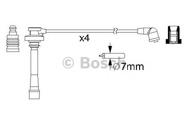 Комплект проводов зажигания BOSCH 0 986 357 147 Комплект проводов зажигания BOSCH 0 986 357 147