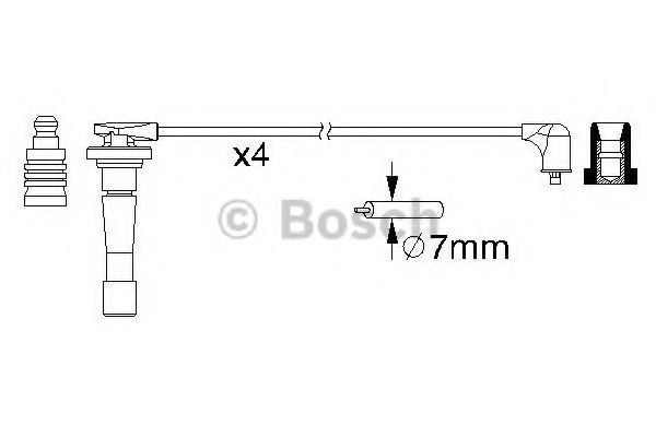 Комплект проводов зажигания BOSCH 0 986 357 150 Комплект проводов зажигания BOSCH 0 986 357 150