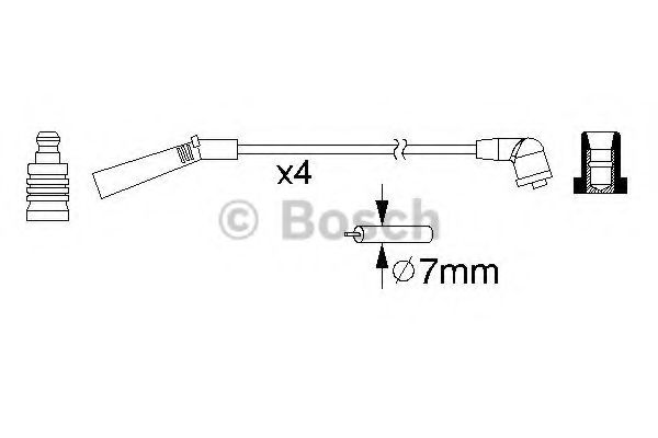Комплект проводов зажигания BOSCH 0 986 357 157 Комплект проводов зажигания BOSCH 0 986 357 157