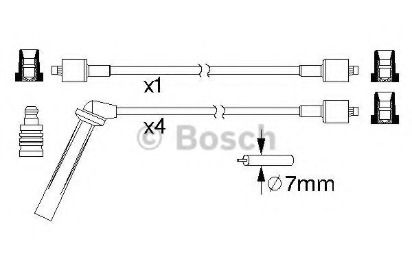 Комплект проводов зажигания BOSCH 0 986 357 161 Комплект проводов зажигания BOSCH 0 986 357 161