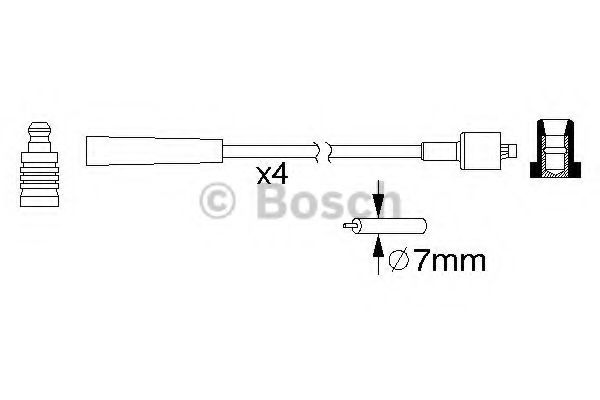Комплект проводов зажигания BOSCH 0 986 357 165 Комплект проводов зажигания BOSCH 0 986 357 165