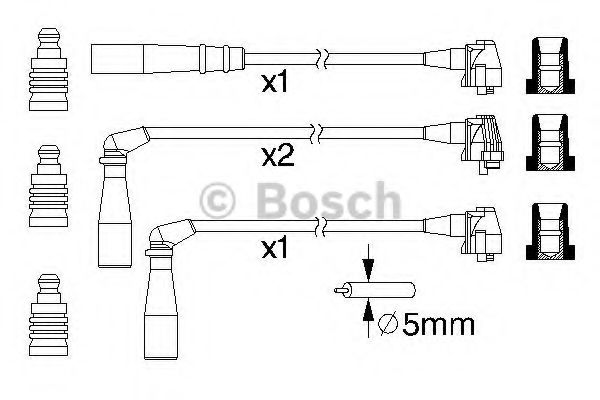Комплект проводов зажигания BOSCH 0 986 357 171 Комплект проводов зажигания BOSCH 0 986 357 171