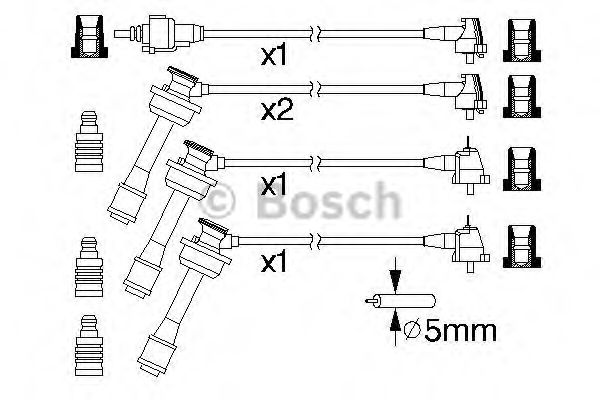 Комплект проводов зажигания BOSCH 0 986 357 175 Комплект проводов зажигания BOSCH 0 986 357 175