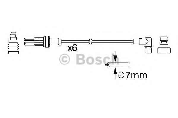 Комплект проводов зажигания BOSCH 0 986 357 187 Комплект проводов зажигания BOSCH 0 986 357 187