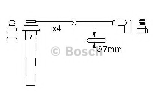 Комплект проводов зажигания BOSCH 0 986 357 192 Комплект проводов зажигания BOSCH 0 986 357 192