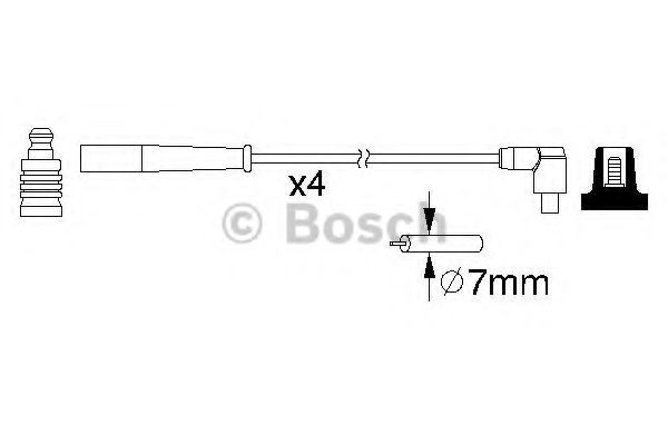 Комплект проводов зажигания BOSCH 0 986 357 209 Комплект проводов зажигания BOSCH 0 986 357 209