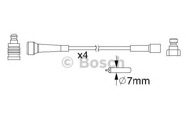 Комплект проводов зажигания BOSCH 0 986 357 210 Комплект проводов зажигания BOSCH 0 986 357 210