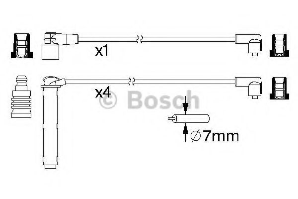 Комплект проводов зажигания BOSCH 0 986 357 223 Комплект проводов зажигания BOSCH 0 986 357 223
