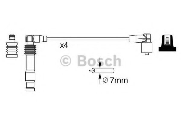 Комплект проводов зажигания BOSCH 0 986 357 228 Комплект проводов зажигания BOSCH 0 986 357 228