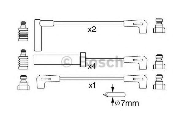 Комплект проводов зажигания BOSCH 0 986 357 229 Комплект проводов зажигания BOSCH 0 986 357 229