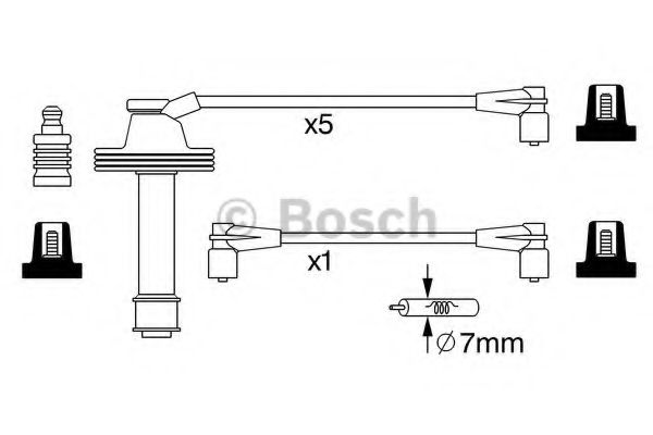 Комплект проводов зажигания BOSCH 0 986 357 232 Комплект проводов зажигания BOSCH 0 986 357 232