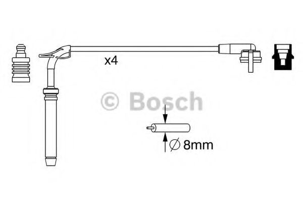 Комплект проводов зажигания BOSCH 0 986 357 245 Комплект проводов зажигания BOSCH 0 986 357 245