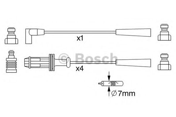 Комплект проводов зажигания BOSCH 0 986 357 251 Комплект проводов зажигания BOSCH 0 986 357 251