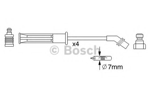 Комплект проводов зажигания BOSCH 0 986 357 252 Комплект проводов зажигания BOSCH 0 986 357 252