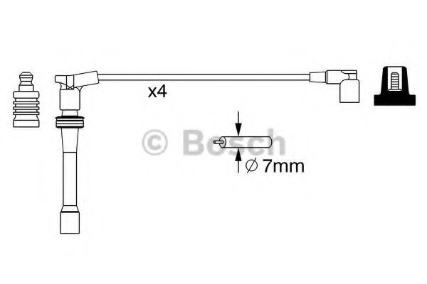 Комплект проводов зажигания BOSCH 0 986 357 260 Комплект проводов зажигания BOSCH 0 986 357 260