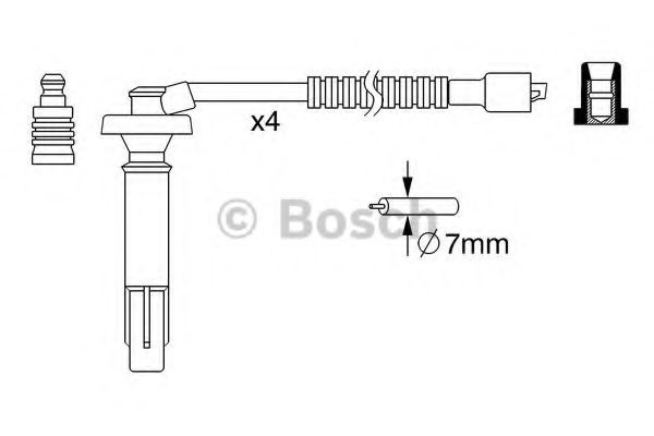 Комплект проводов зажигания BOSCH 0 986 357 262 Комплект проводов зажигания BOSCH 0 986 357 262