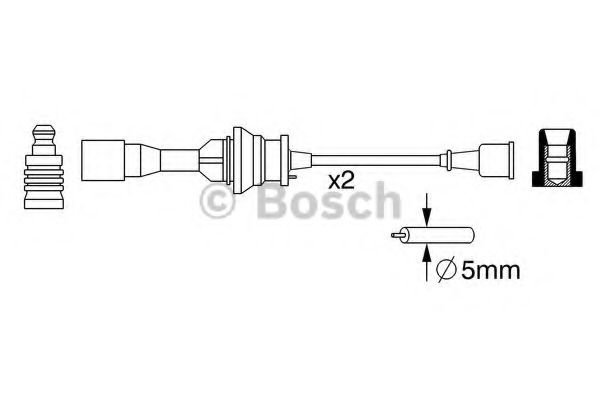 Комплект проводов зажигания BOSCH 0 986 357 266 Комплект проводов зажигания BOSCH 0 986 357 266