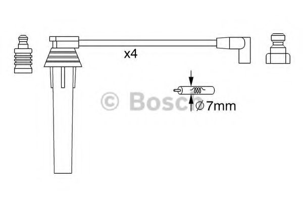 Комплект проводов зажигания BOSCH 0 986 357 270 Комплект проводов зажигания BOSCH 0 986 357 270