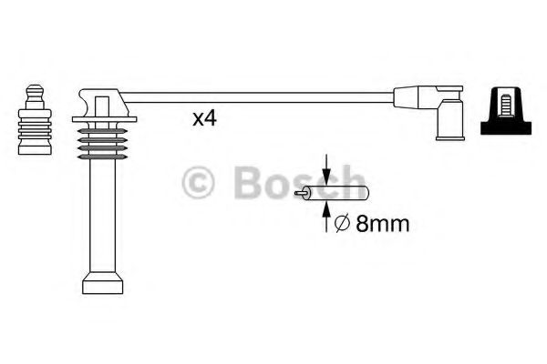 Комплект проводов зажигания BOSCH 0 986 357 271 Комплект проводов зажигания BOSCH 0 986 357 271
