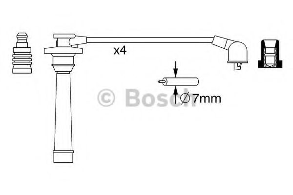 Комплект проводов зажигания BOSCH 0 986 357 272 Комплект проводов зажигания BOSCH 0 986 357 272