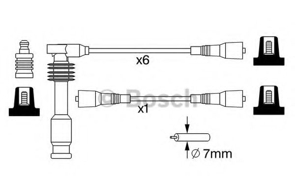 Комплект проводов зажигания BOSCH 0 986 357 276 Комплект проводов зажигания BOSCH 0 986 357 276