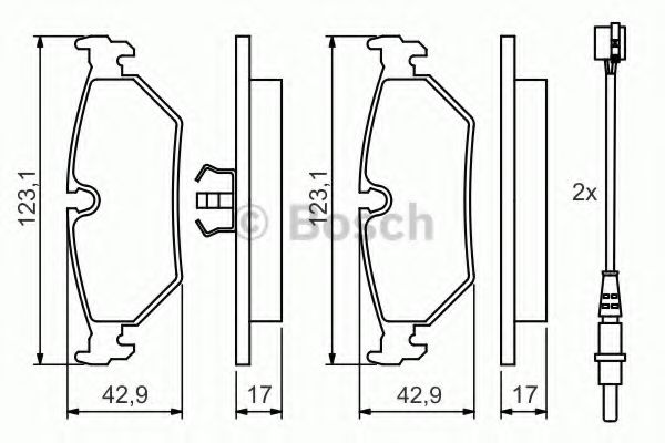 Тормозные колодки BOSCH 0 986 424 027