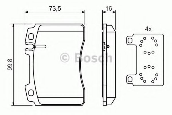 Тормозные колодки BOSCH 0 986 424 170