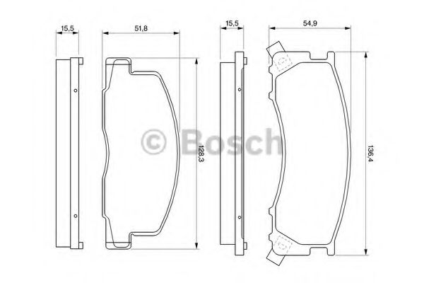 Тормозные колодки BOSCH 0 986 424 183