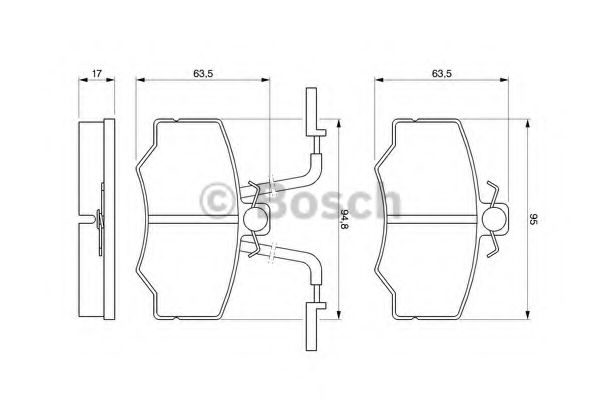 Тормозные колодки BOSCH 0 986 424 184