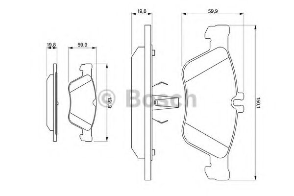 Тормозные колодки BOSCH 0 986 424 234