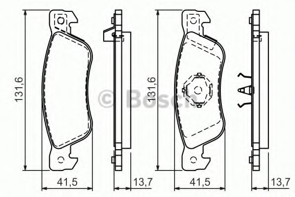 Тормозные колодки BOSCH 0 986 424 262