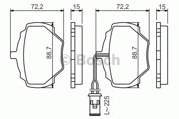 Тормозные колодки BOSCH 0 986 424 267