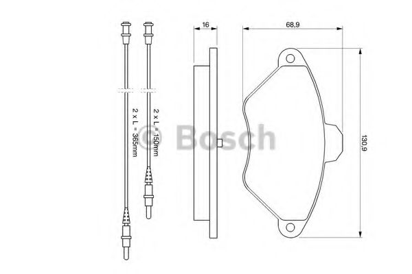Тормозные колодки BOSCH 0 986 424 278