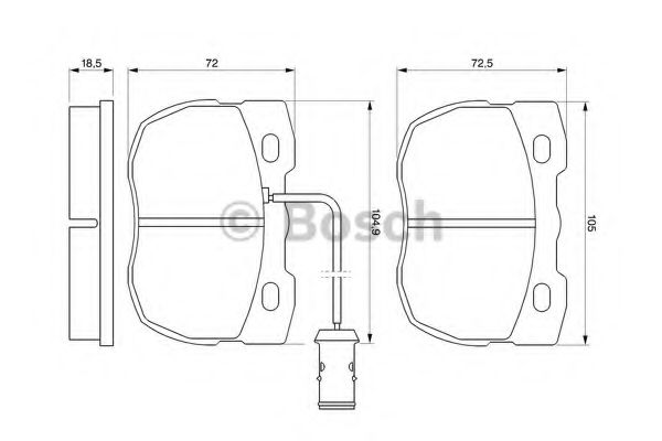 Тормозные колодки BOSCH 0 986 424 287