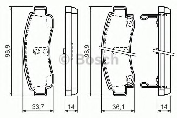 Тормозные колодки BOSCH 0 986 424 299