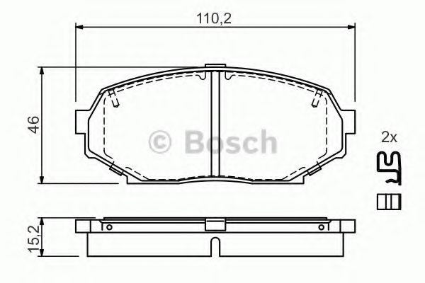 Тормозные колодки BOSCH 0 986 424 303