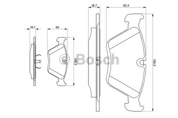 Тормозные колодки BOSCH 0 986 424 351